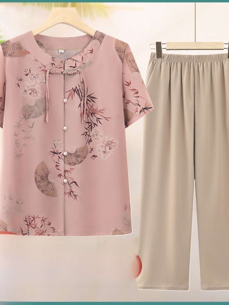 Fashionable Short Sleeve Two-P - Summer Clothing For Women Over 60 のレビューと価格