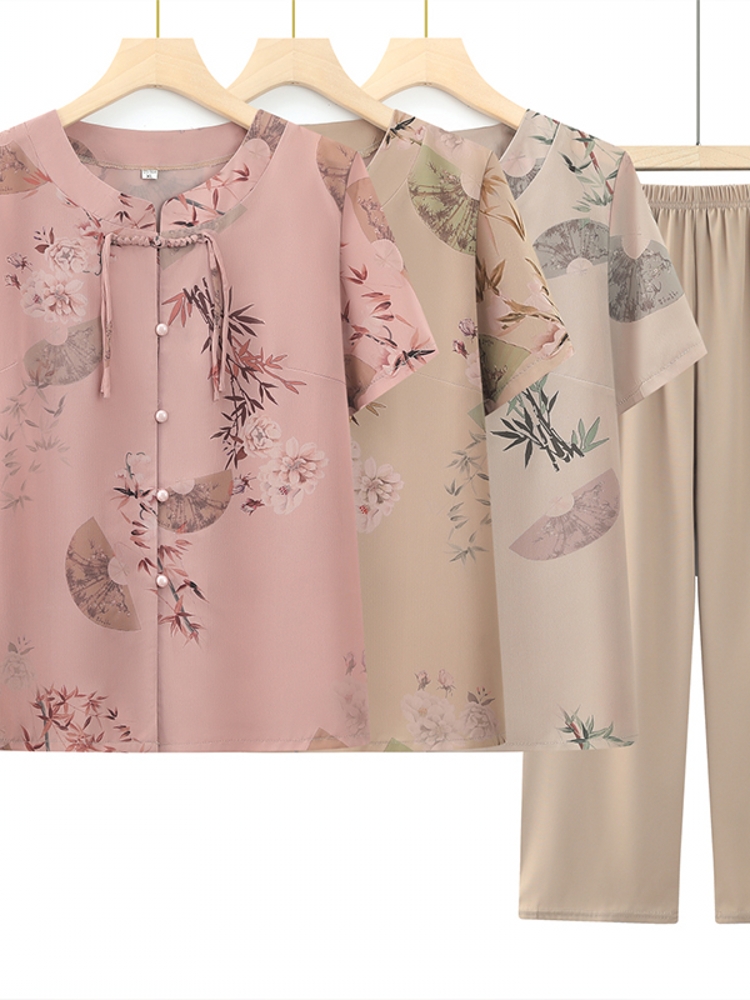 Fashionable Short Sleeve Two-P - Summer Clothing For Women Over 60 のレビューと価格