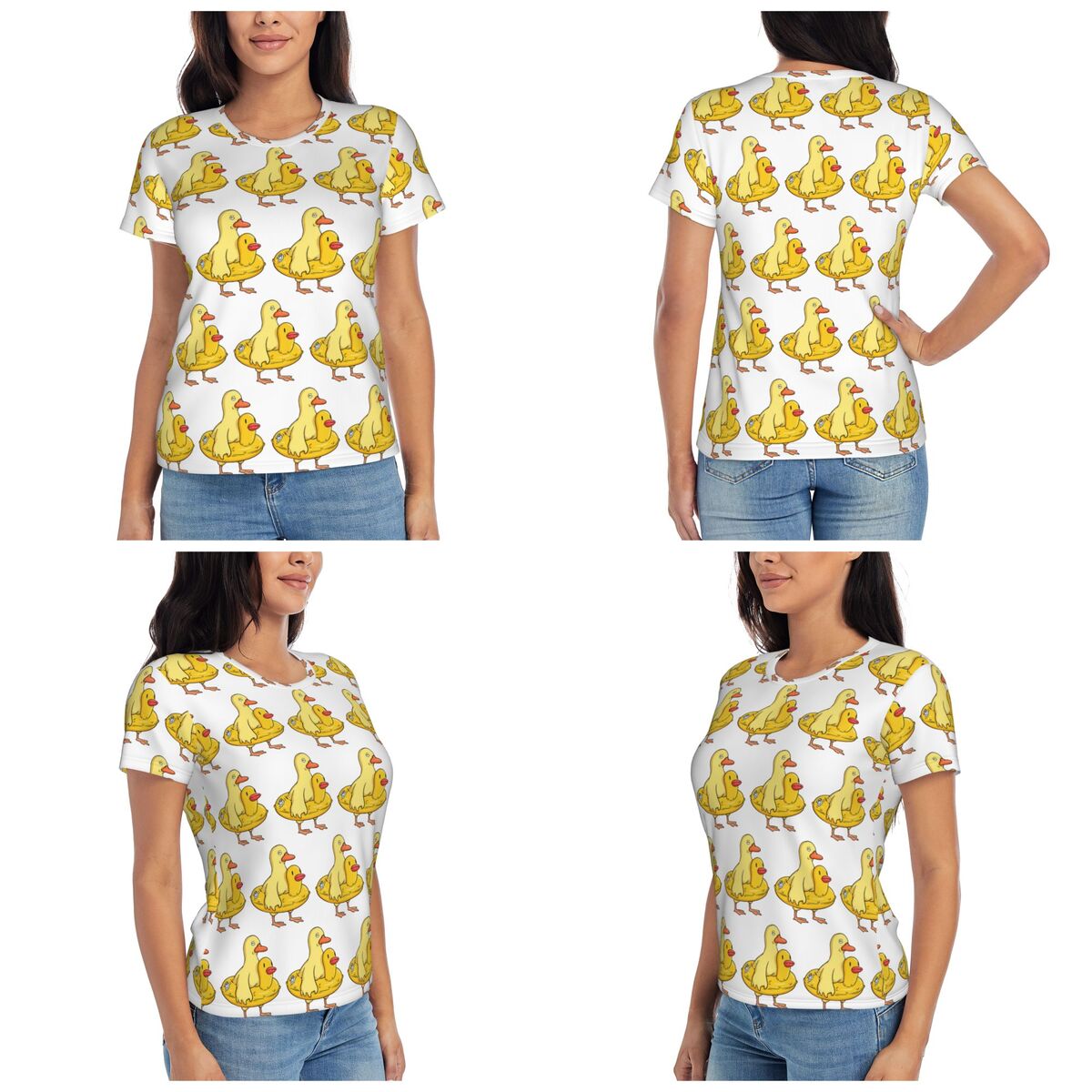 Double Duck T-Shirt Women Shor - Summer Duck Clothing のレビューと価格